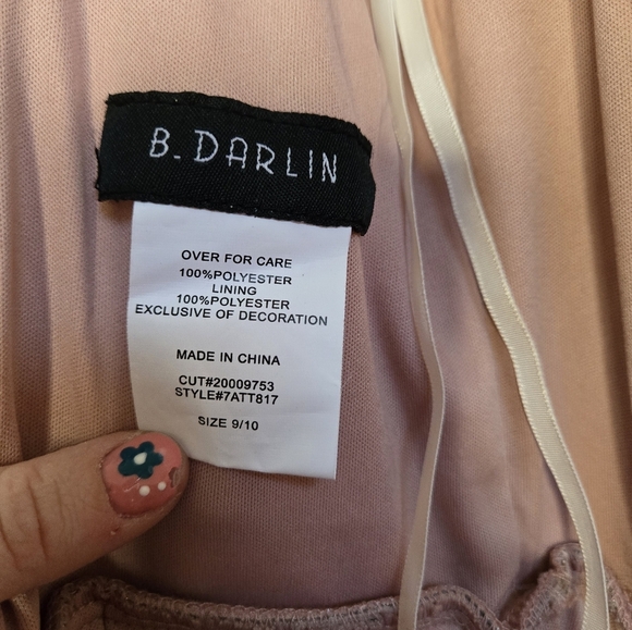 Sparkly Metallic Fit & Flare Party Dress Size 9/10 B. Darlin - Picture 6 of 8